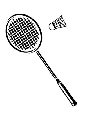 名入れ バドミントン シルエット