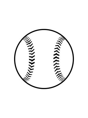 名入れ 野球 ボール シルエット