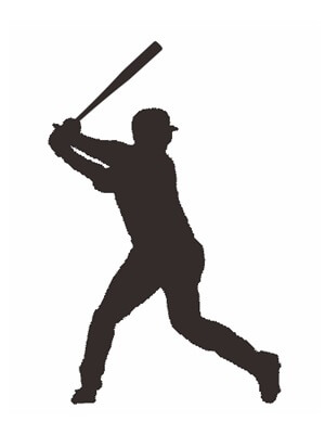 名入れ 野球 シルエット