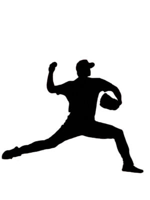 名入れ 野球 シルエット