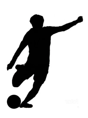 名入れ サッカー シルエット
